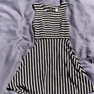 b&w striped dress